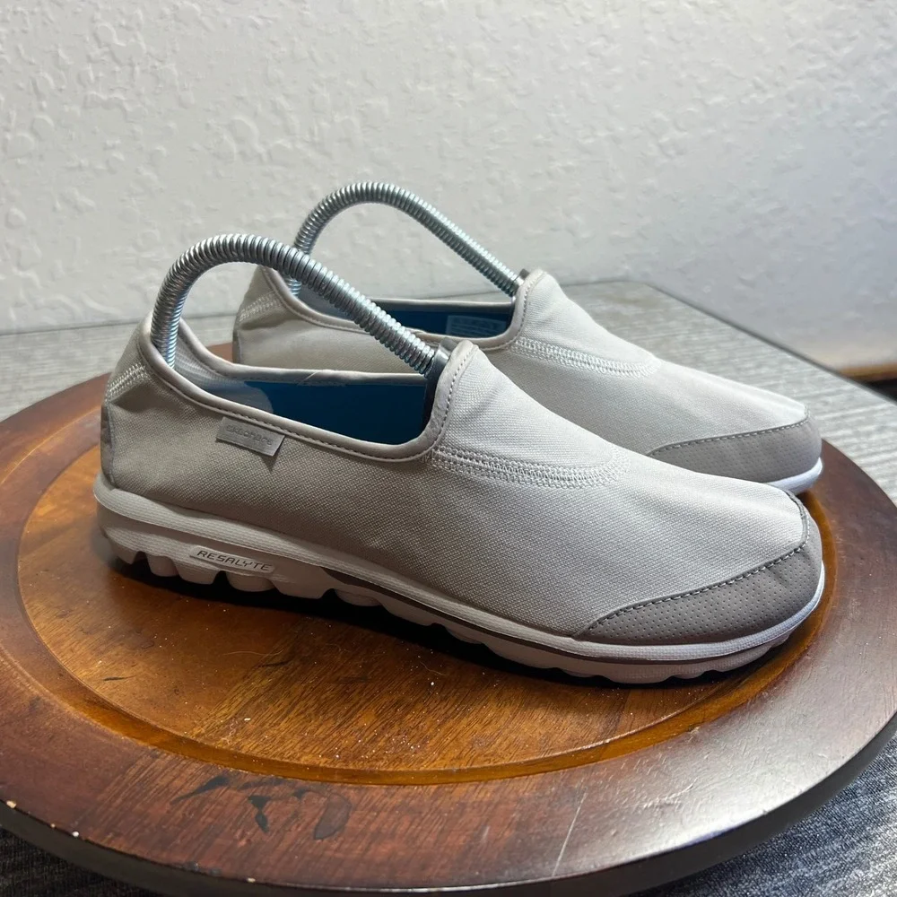 Skechers GOwalk Original Slip On Womens Walking Shoes Resalyte Gray Size 8.5
